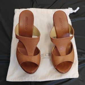 Jimmy Choo Pledge T-Strap Rope Wedge Slide